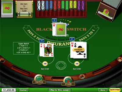 Blackjack switch odds