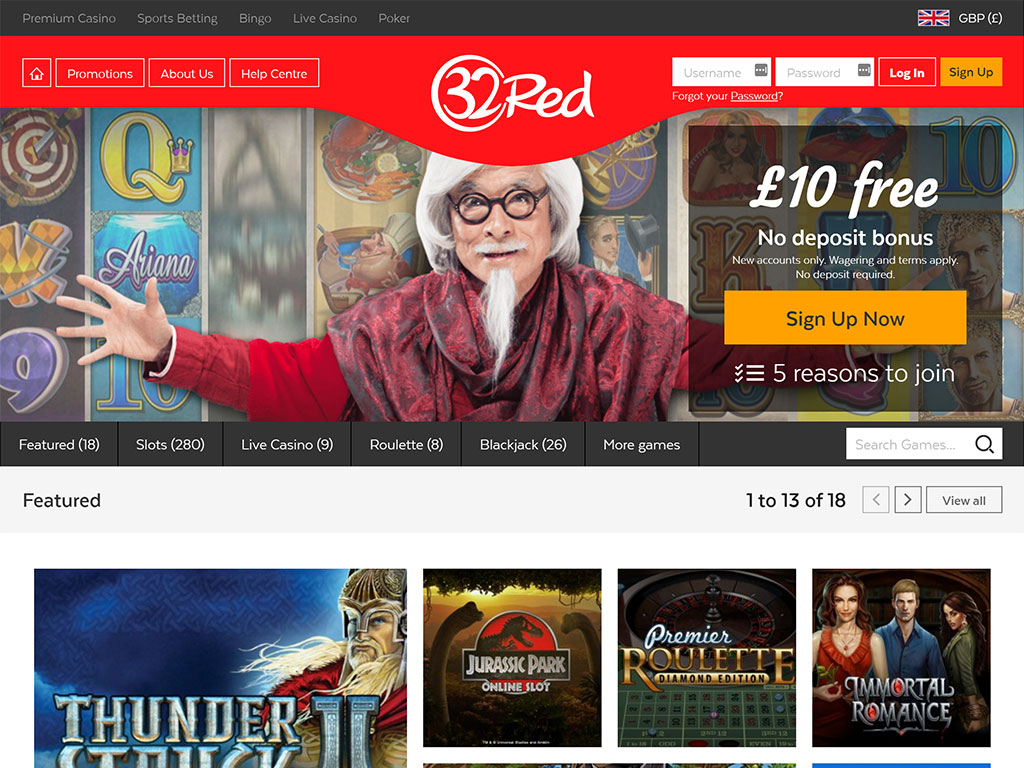 Play at 32Red Online Casino Today!