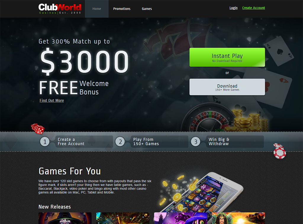 Play at Club World Casino Today Click Here