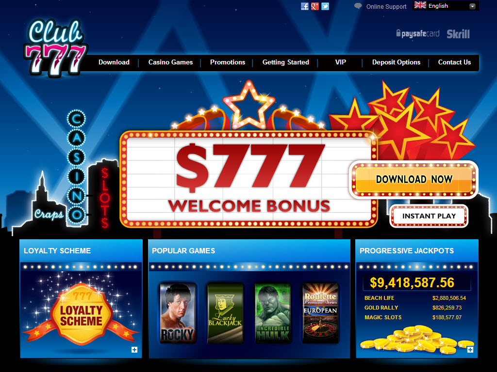 Try Playing at Club 777 Online Casino by Clicking Here