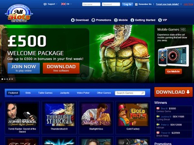 Check Out the New Look and Feel to All Slots Casino Click Here to Visit